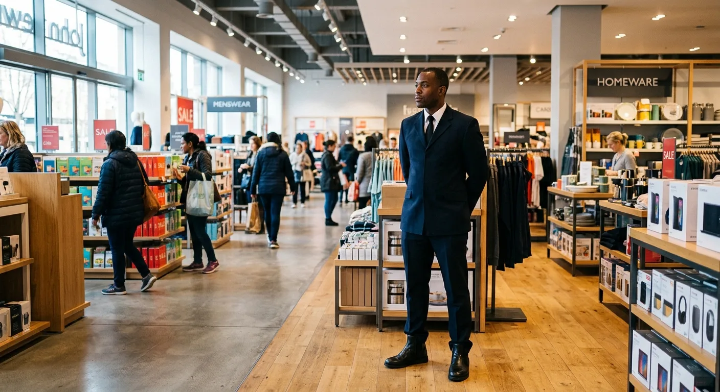 Retail security officer on duty